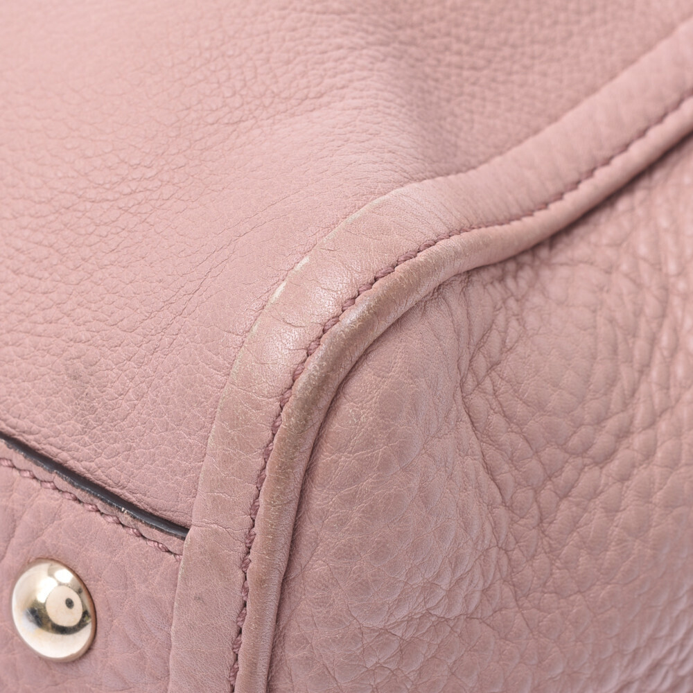 Gucci Pink Beige Calfskin Handbag Soho Bag Tote Tan - Picture 9 of 11